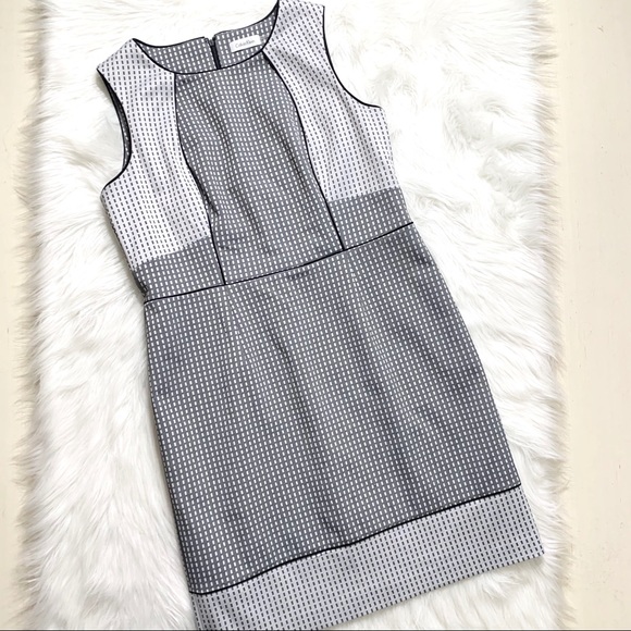 SOLD-Calvin Klein Sleeveless Colorblock Sheath Dress - Picture 6 of 9